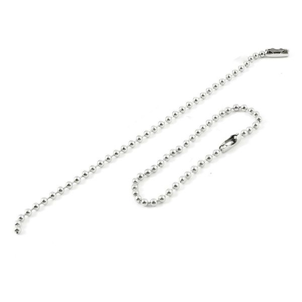 100 pieces nail file label tag key keychain bead ball chain 15cm long, Silver
100 pieces nail file label tag key keychain bead ball chain 15cm long, Silver