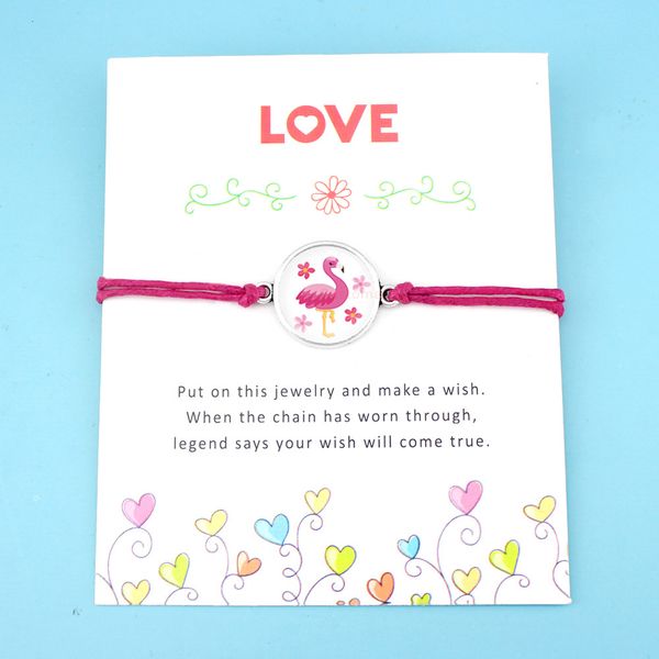 flamingos charm card bracelets unicorn horse animal heart love jewelry pink wax cords suede women men girl boy gift, Golden;silver
flamingos charm card bracelets unicorn horse animal heart love jewelry pink wax cords suede women men girl boy gift, Golden;silver