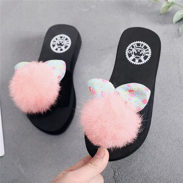 kids slippers open toe summer girls slippers big fur ball princess shoes super light beach shoes sweet mommy baby 24-42#, Black;grey
kids slippers open toe summer girls slippers big fur ball princess shoes super light beach shoes sweet mommy baby 24-42#, Black;grey