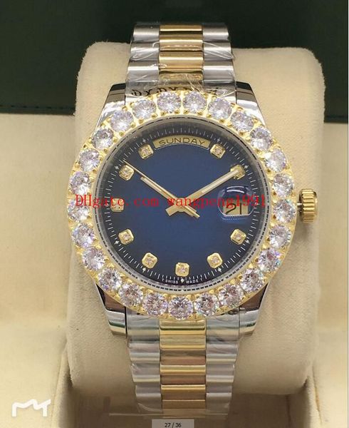 10 styles men watch 43mm big diamonds day-date brand stainless steel perpetual president automatic diamond wristwatch watche, Slivery;brown
10 styles men watch 43mm big diamonds day-date brand stainless steel perpetual president automatic diamond wristwatch watche, Slivery;brown