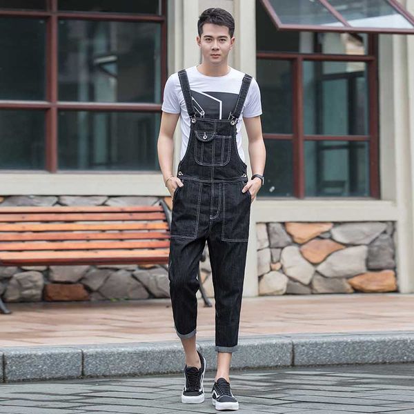 big size denim overalls black jeans men casual 3/4 calf-length pants loose baggy suspenders trousers man clothes, Blue
big size denim overalls black jeans men casual 3/4 calf-length pants loose baggy suspenders trousers man clothes, Blue