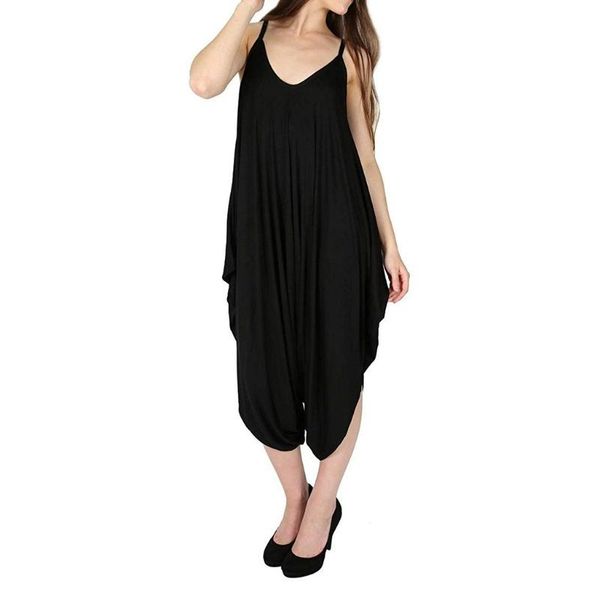 lady's fashion solid camisole backless v neck loose jumpsuit women summer 2020, Black;white
lady's fashion solid camisole backless v neck loose jumpsuit women summer 2020, Black;white