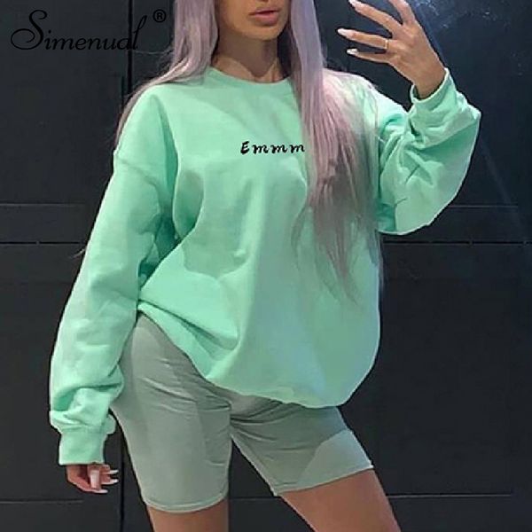 simenual casual sporty workout women sweatshirts long sleeve fashion 2019 autumn winter hoodies letter print loose active wear, Black
simenual casual sporty workout women sweatshirts long sleeve fashion 2019 autumn winter hoodies letter print loose active wear, Black