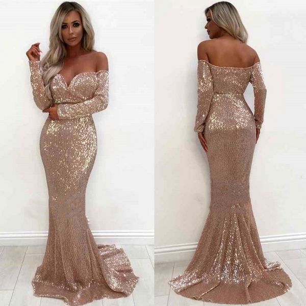 shiny rose gold mermaid evening dresses elegant off shoulder long sleeve evening occasion gowns formal wears bc1633, Black;red
shiny rose gold mermaid evening dresses elegant off shoulder long sleeve evening occasion gowns formal wears bc1633, Black;red