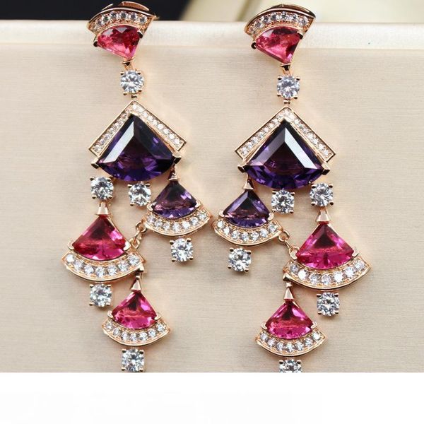 fashion brand jewelry earrings for women 2018 gold plated zirconia fan earring luxury wedding ear studs ing, Silver
fashion brand jewelry earrings for women 2018 gold plated zirconia fan earring luxury wedding ear studs ing, Silver