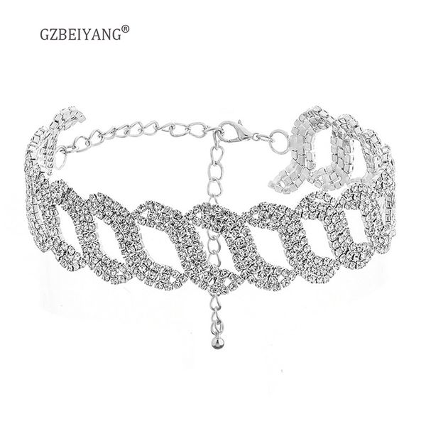 gzbeiyang metal fashion exaggerated inlaid crystal torques for hip hop punk personality woman necklace collar jewelry gift, Silver
gzbeiyang metal fashion exaggerated inlaid crystal torques for hip hop punk personality woman necklace collar jewelry gift, Silver