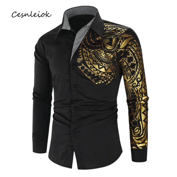 luxury gold black shirt men new slim fit long sleeve camisa masculina gold black chemise homme social men club prom shirt, White;black
luxury gold black shirt men new slim fit long sleeve camisa masculina gold black chemise homme social men club prom shirt, White;black
