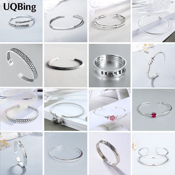 2020 new drop shipping vintage 925 sterling silver leaves/flower/double layer open women bangles jewelry, Black 
2020 new drop shipping vintage 925 sterling silver leaves/flower/double layer open women bangles jewelry, Black