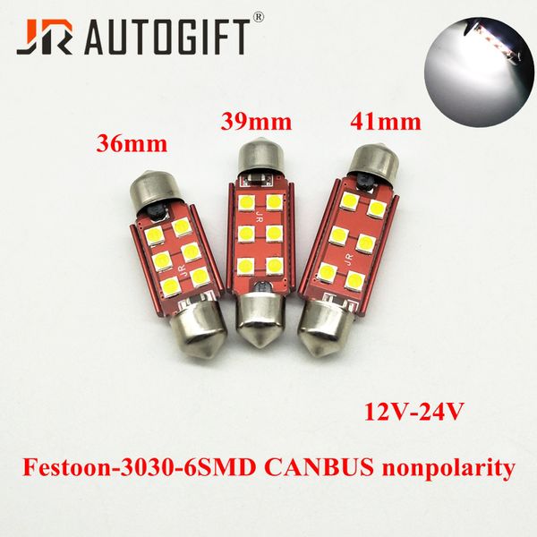 50pcs spuer bright 12v-24v dome canbus festoon 36/39/41mm c5w 3030 chip 6smd canbus car license plate interior reading bulb
50pcs spuer bright 12v-24v dome canbus festoon 36/39/41mm c5w 3030 chip 6smd canbus car license plate interior reading bulb