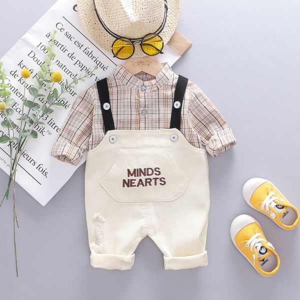 toddler boys clothing sets 2019 autumn new baby infant clothes suits plaid shirt bib pants kids children costume suit, White
toddler boys clothing sets 2019 autumn new baby infant clothes suits plaid shirt bib pants kids children costume suit, White
