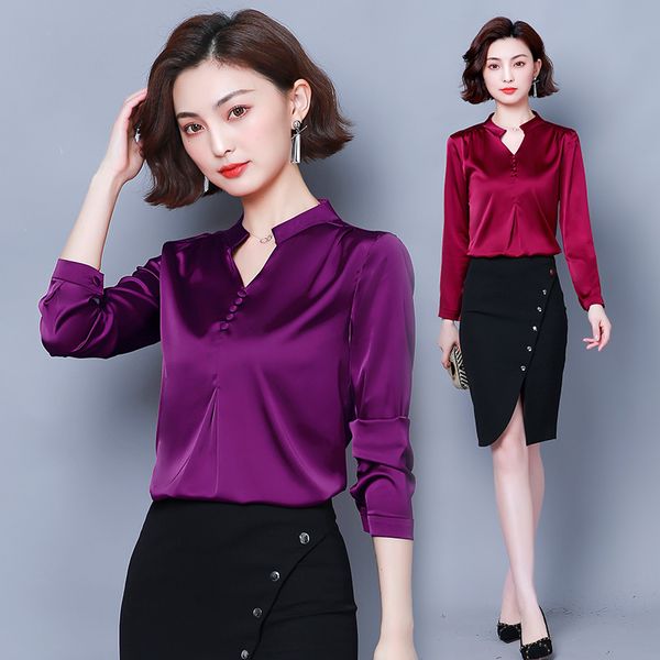 selling vintage silk satin shirt women fashion lantern sleeve lapel neck plus size ladies blouses casual office designer shirts, White
selling vintage silk satin shirt women fashion lantern sleeve lapel neck plus size ladies blouses casual office designer shirts, White