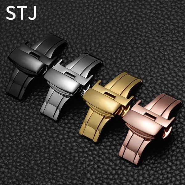stj brand butterfly buckle double push button fold clasp watch strap relojes hombre 12mm 14mm 16mm 18mm 20mm rose gold silver, Black;brown
stj brand butterfly buckle double push button fold clasp watch strap relojes hombre 12mm 14mm 16mm 18mm 20mm rose gold silver, Black;brown