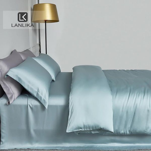 lanlika light blue 100% silk bedding set beauty sleep home bed sets king quilt cover bed sheet fitted sheet pillowcase
lanlika light blue 100% silk bedding set beauty sleep home bed sets king quilt cover bed sheet fitted sheet pillowcase