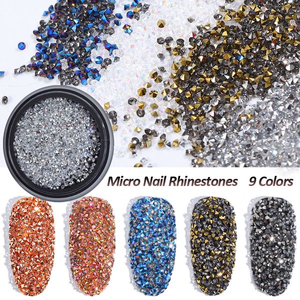 1box glass nail caviar tiny rhinestones micro pixie crystals 3d sharp end glitter strass for nails art decorations diy 9 colors, Silver;gold
1box glass nail caviar tiny rhinestones micro pixie crystals 3d sharp end glitter strass for nails art decorations diy 9 colors, Silver;gold