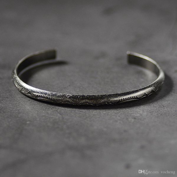 vintage titanium steel bangle carved pattern couple bracelets & bangles punk style jewelry for lover's gift ss-103, Black
vintage titanium steel bangle carved pattern couple bracelets & bangles punk style jewelry for lover's gift ss-103, Black