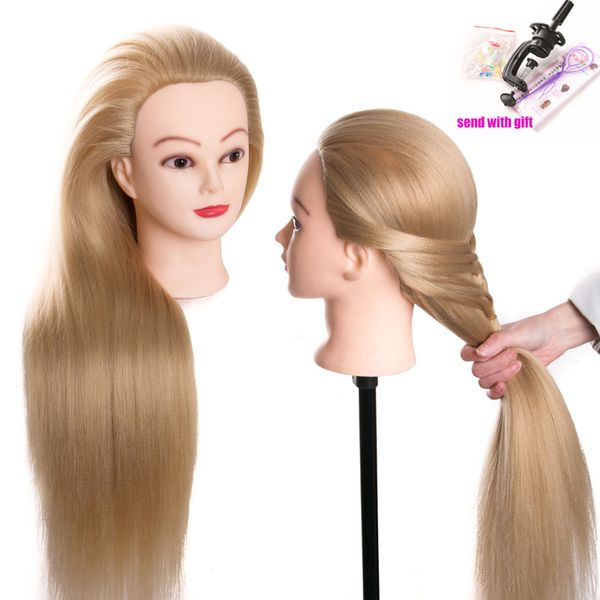 cosmetology mannequin head synthetic fiber hair 80cm long training heads doll wig for styling hairdressing cutting braiding practice with cl, White
cosmetology mannequin head synthetic fiber hair 80cm long training heads doll wig for styling hairdressing cutting braiding practice with cl, White