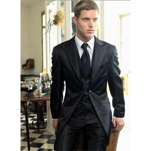 brand new groom tuxedos black long men wedding tuxedos peak lapel men jacket blazer fashion 3 piece suit(jacket+pants+tie+vest) 1361, Black;gray
brand new groom tuxedos black long men wedding tuxedos peak lapel men jacket blazer fashion 3 piece suit(jacket+pants+tie+vest) 1361, Black;gray