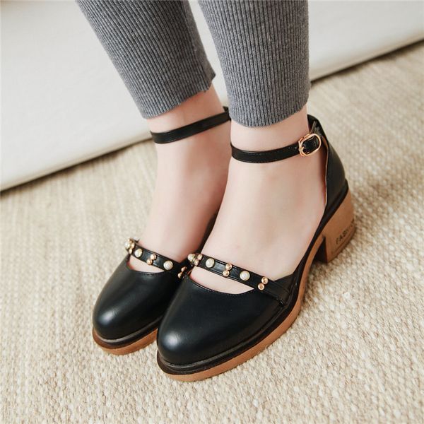 ymechic summer 2019 college ankle strap buckle crystal bead rivet studded high block heels party office dress ladies shoes pumps, Black
ymechic summer 2019 college ankle strap buckle crystal bead rivet studded high block heels party office dress ladies shoes pumps, Black