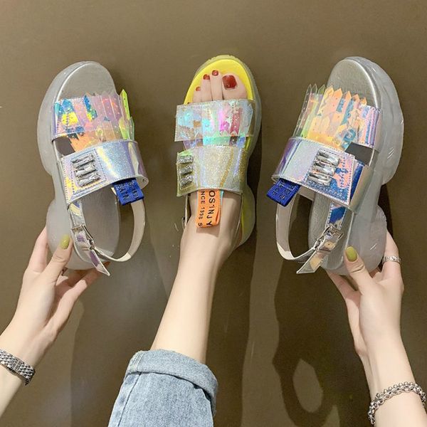 dress shoes 2021 summer platform sandals for women open toe reflective color women's womens wedge fashion sandal, Black
dress shoes 2021 summer platform sandals for women open toe reflective color women's womens wedge fashion sandal, Black
