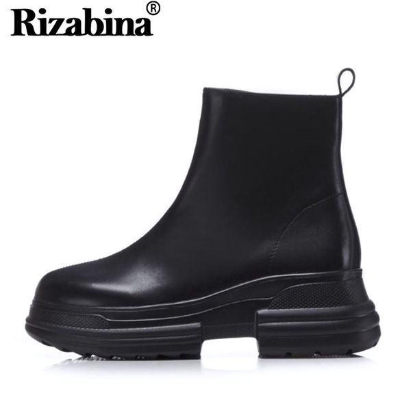rizabina women 2020 genuine leather ankle boots thick bottom shoes women zipper white boots footwear size 34-39, Black
rizabina women 2020 genuine leather ankle boots thick bottom shoes women zipper white boots footwear size 34-39, Black