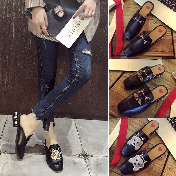 fashion luxury designer women shoes embroidered shoes flat bottom student cauual style sandals girl slipper classic chain animal pics, Black
fashion luxury designer women shoes embroidered shoes flat bottom student cauual style sandals girl slipper classic chain animal pics, Black