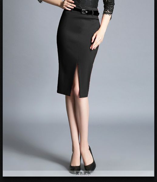 original autumn office ladies high waist short front split skirt women formal work wear 746ly, Black
original autumn office ladies high waist short front split skirt women formal work wear 746ly, Black