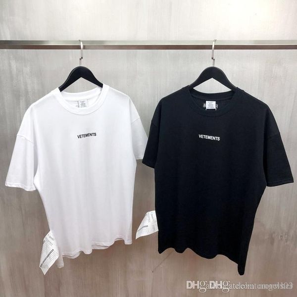 2019 new vetements chest logo letter printed cotton round neck men's and women's short-sleeved t-shirt xs, White;black
2019 new vetements chest logo letter printed cotton round neck men's and women's short-sleeved t-shirt xs, White;black