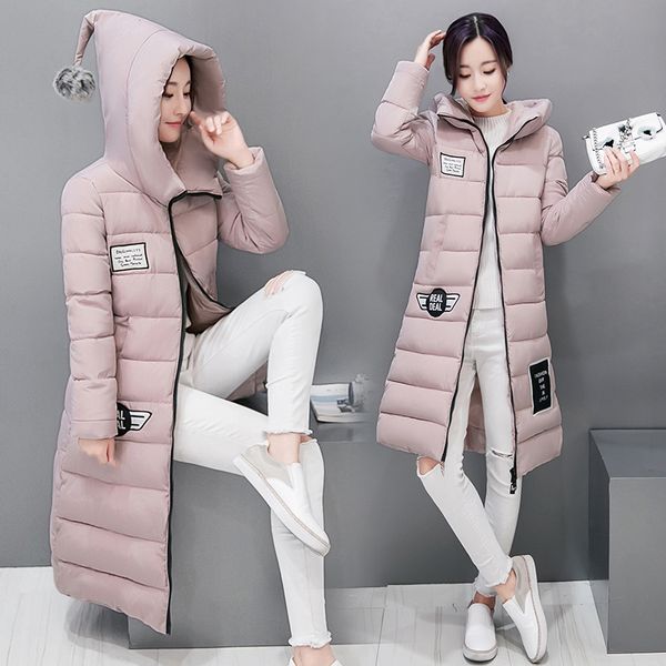 women's down & parkas winter jacket long thick female hooded cotton padded coat women outerwear lx828, Black
women's down & parkas winter jacket long thick female hooded cotton padded coat women outerwear lx828, Black