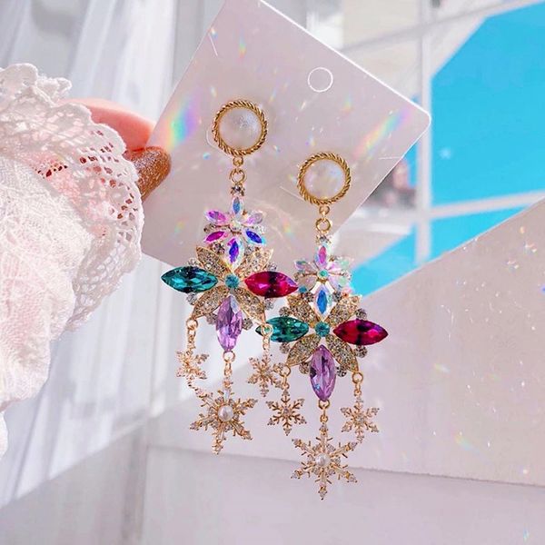 mengjiqiao new elegant luxury crystal waterdrop dangle earrings for women snowfale flower party long pendientes jewelry gifts, Golden
mengjiqiao new elegant luxury crystal waterdrop dangle earrings for women snowfale flower party long pendientes jewelry gifts, Golden