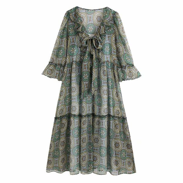 women vintage totem flower print cascading ruffles casual midi dress lady butterfly sleeve vestidos chic straight dresses ds3402, Black;gray
women vintage totem flower print cascading ruffles casual midi dress lady butterfly sleeve vestidos chic straight dresses ds3402, Black;gray