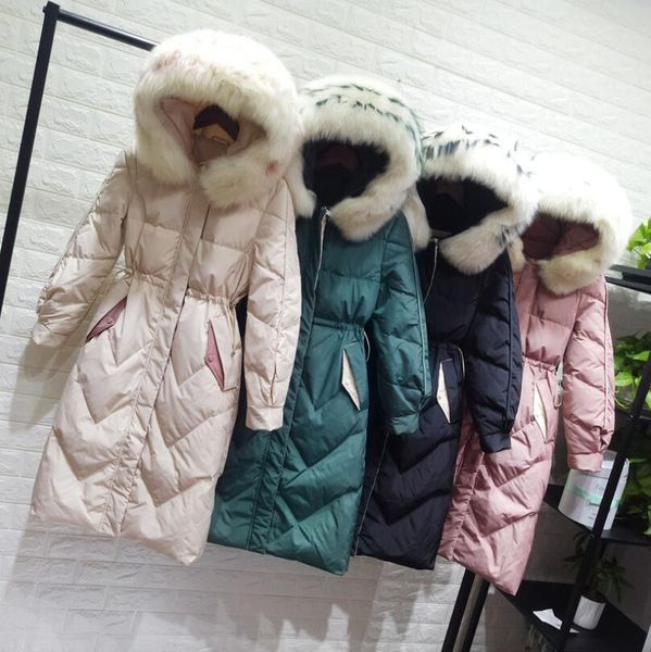 2019 winter women's down jacket korean long coat women real fur collar puffer duck down warm outerwear chaqueta mujer p1363, Black
2019 winter women's down jacket korean long coat women real fur collar puffer duck down warm outerwear chaqueta mujer p1363, Black