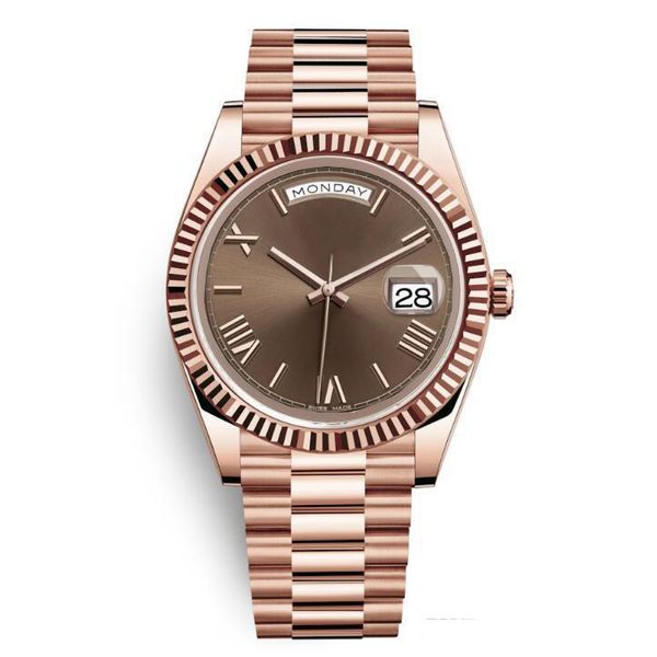 20 colors day date rose gold watch mens luxury watch day-date president automatic designer watches mechanical roma dial wristwat, Slivery;brown
20 colors day date rose gold watch mens luxury watch day-date president automatic designer watches mechanical roma dial wristwat, Slivery;brown