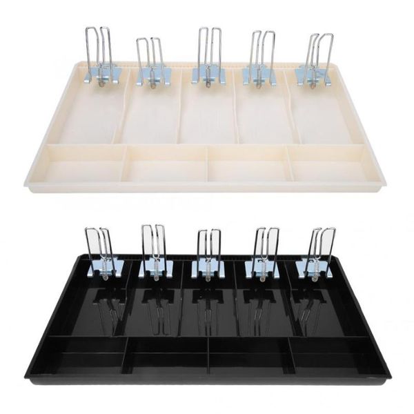 5 grid 15.91 x 9.65 x 1.42in abs material tray with metal clip cash drawer register five compartment currency storage box
5 grid 15.91 x 9.65 x 1.42in abs material tray with metal clip cash drawer register five compartment currency storage box