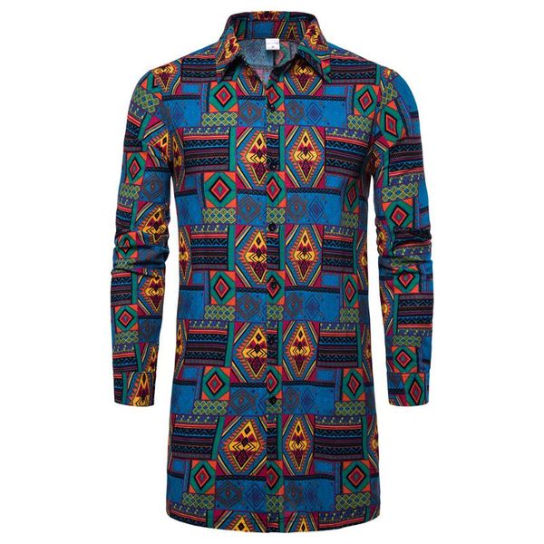 2020 new men's casual long sleeve mid-length shirt / men's slim printed long floral shirt, White;black
2020 new men's casual long sleeve mid-length shirt / men's slim printed long floral shirt, White;black