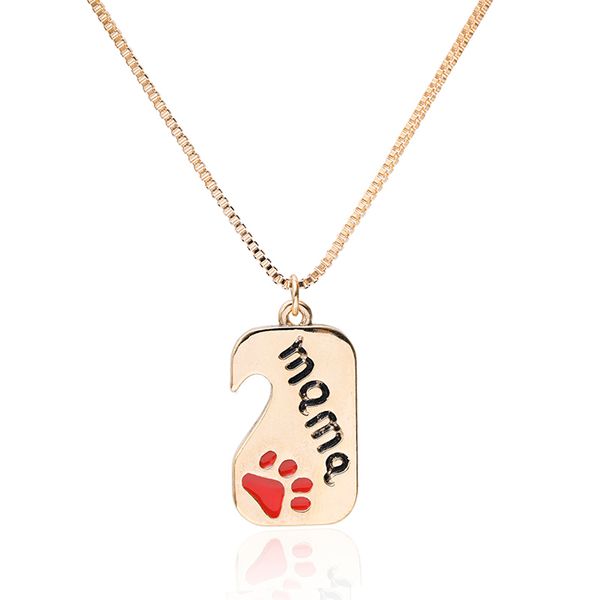 mothers day gift fashion alloy dog claw "mama" pendant necklace simple golden necklace jewelry gift, Silver
mothers day gift fashion alloy dog claw "mama" pendant necklace simple golden necklace jewelry gift, Silver
