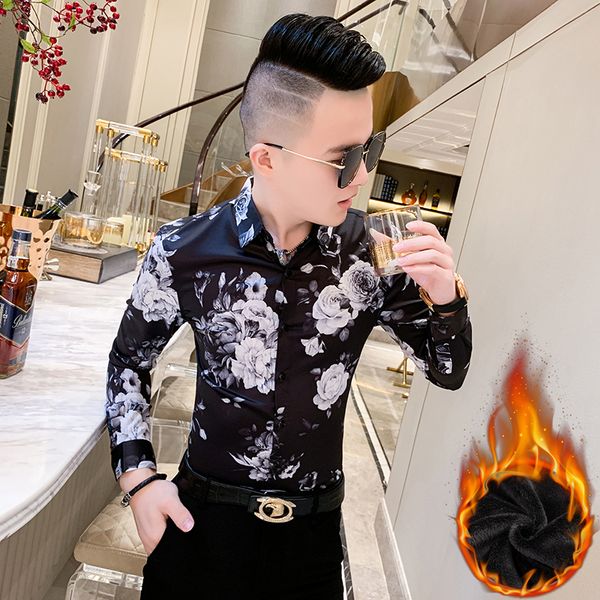 камиза masculina осень зима мужчины повседневная рубашки с длинным рукавом streetwear цветочные рубашки для мужчин одежда 2019 камиза mascul, White;black
камиза masculina осень зима мужчины повседневная рубашки с длинным рукавом streetwear цветочные рубашки для мужчин одежда 2019 камиза mascul, White;black