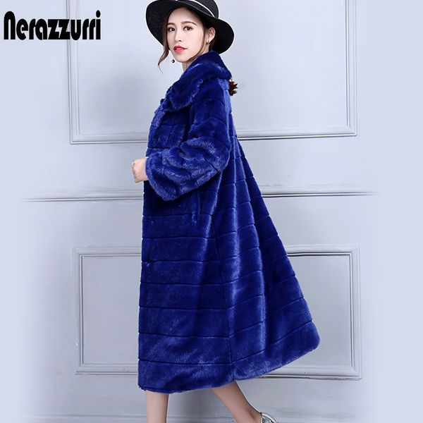 nerazzurri winter vintage faux fur coat women long sleeve turn down collar fluffy royal blue plus size fake fur outwear 5xl 6xl, Black
nerazzurri winter vintage faux fur coat women long sleeve turn down collar fluffy royal blue plus size fake fur outwear 5xl 6xl, Black