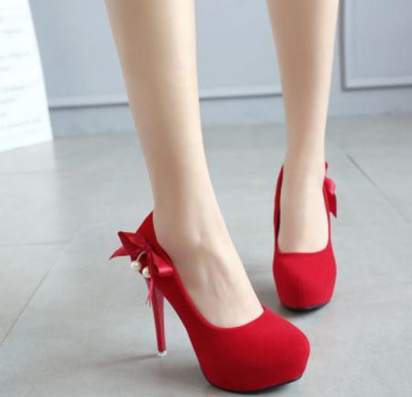 women's shoes in spring and autumn high fine heel round head waterproof table suede @653, Black
women's shoes in spring and autumn high fine heel round head waterproof table suede @653, Black