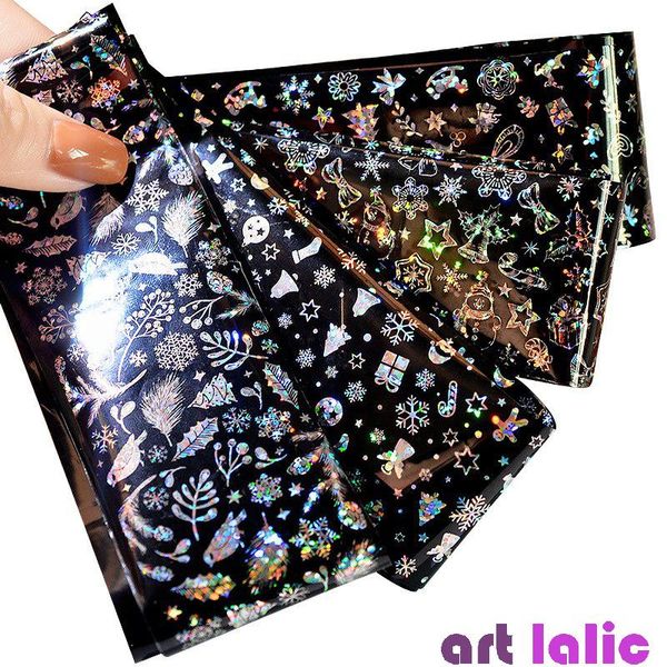 holographic nail art transfer stickers decals new year dreamcatcher snowflake rose flower nail foils laser nail decor 4 sheets, Black
holographic nail art transfer stickers decals new year dreamcatcher snowflake rose flower nail foils laser nail decor 4 sheets, Black