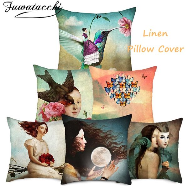 fuwatacchi beige linen pillow cover cartoon pretty woman pattern cushion cover for home chair thick fabric pillowcases 45x45
fuwatacchi beige linen pillow cover cartoon pretty woman pattern cushion cover for home chair thick fabric pillowcases 45x45