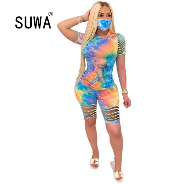 summer new arrival women two piece outfits tie dye t shirt tee + high waisted classic hole shorts chic suit streetwear, White
summer new arrival women two piece outfits tie dye t shirt tee + high waisted classic hole shorts chic suit streetwear, White
