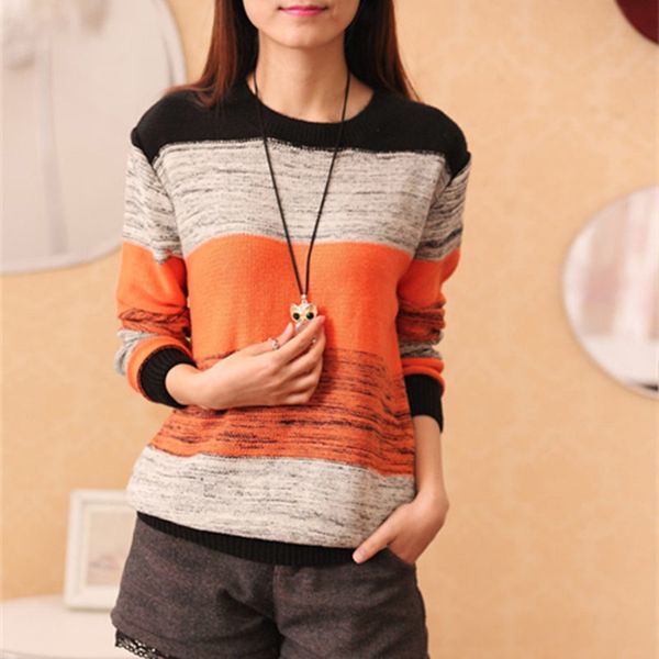 2018 new fashion winter autumn women pullovers knitted long sleeve o-neck female patchwork sweaters sw080, White;black
2018 new fashion winter autumn women pullovers knitted long sleeve o-neck female patchwork sweaters sw080, White;black