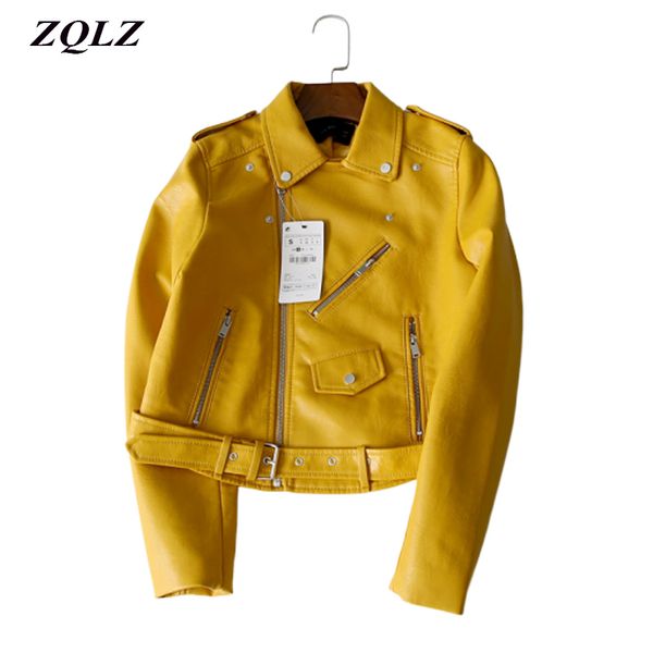 zqlz red punk искусственная кожаная куртка женская одежда 2019 весна осень отложной воротник молния дамы высокого класса офисные куртки паль, Black
zqlz red punk искусственная кожаная куртка женская одежда 2019 весна осень отложной воротник молния дамы высокого класса офисные куртки паль, Black