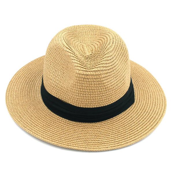 spring summer sunhat outdoor street party beach sun cap panama plastic straw wide floppy brim hat lover gentlemen chapeau, Blue;gray 
spring summer sunhat outdoor street party beach sun cap panama plastic straw wide floppy brim hat lover gentlemen chapeau, Blue;gray