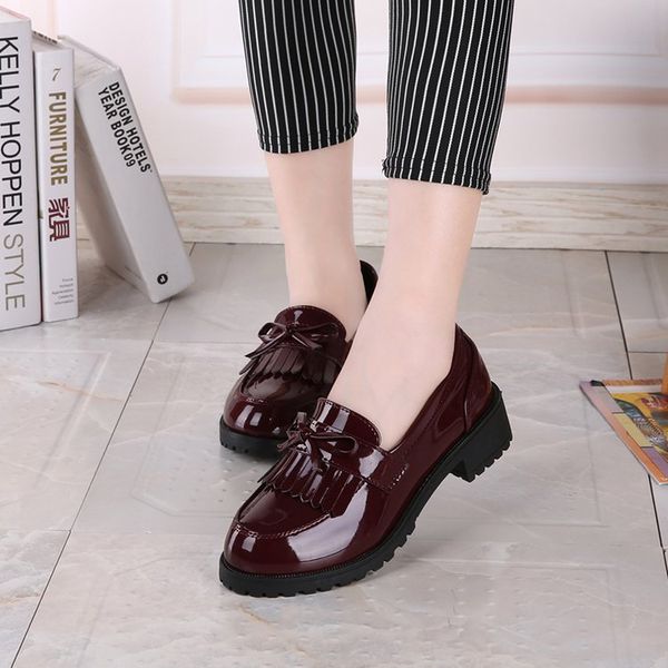 women bowtie tassel flat spring derby shoes ladies oxfords patent leather platform slip on female comfort fashion footwear rt56, Black
women bowtie tassel flat spring derby shoes ladies oxfords patent leather platform slip on female comfort fashion footwear rt56, Black