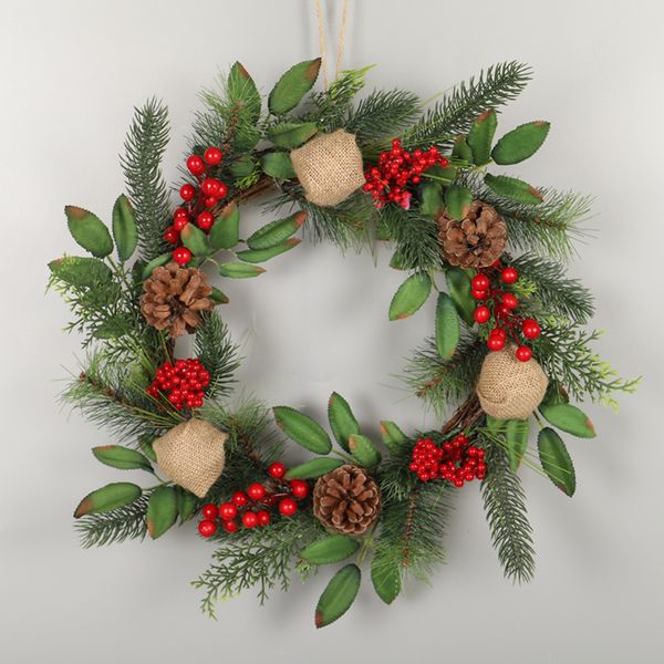 18in christmas wreath window door ideal winter advent garland decorated with red berries evergreen leaves burlap ball indoor out
18in christmas wreath window door ideal winter advent garland decorated with red berries evergreen leaves burlap ball indoor out