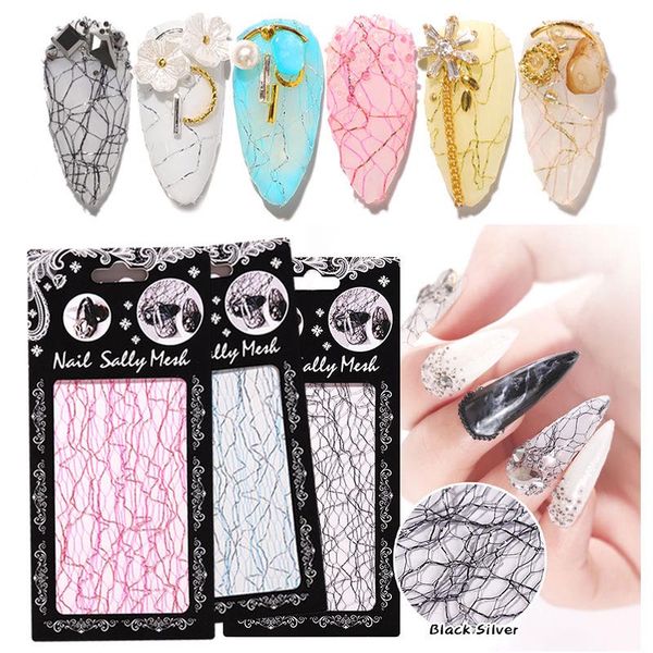 1pcs nail art sticker gauze decoration diy 3d manicure red blue grey french style ultra thin nail art decals accessories, Black
1pcs nail art sticker gauze decoration diy 3d manicure red blue grey french style ultra thin nail art decals accessories, Black