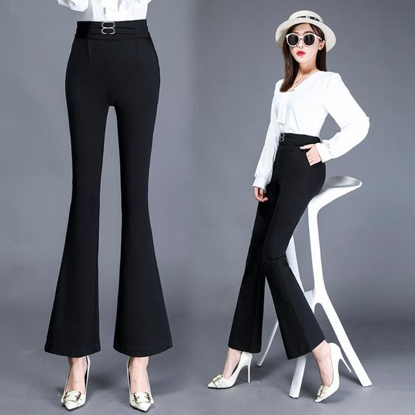 2020 new spring wide leg for women high waist casual black color female pants office work fashion ladies flare trousers, Black;white
2020 new spring wide leg for women high waist casual black color female pants office work fashion ladies flare trousers, Black;white