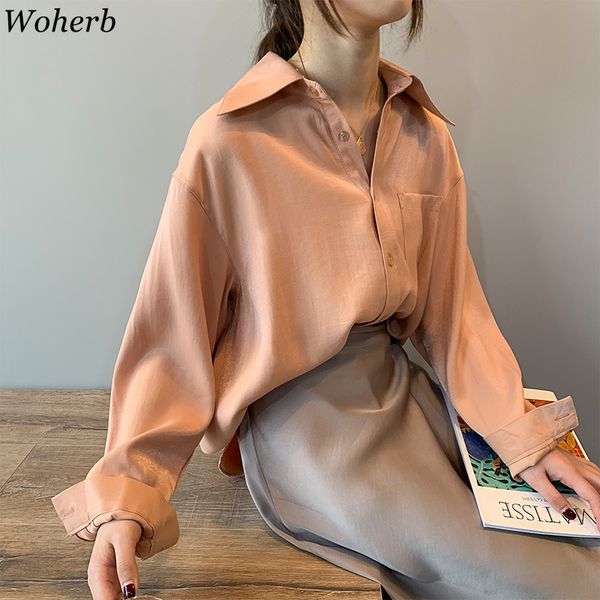 woherb casual blouse office women shirt loose long sleeve blouses 2020 korean elegant satin shirts female spring summer, White
woherb casual blouse office women shirt loose long sleeve blouses 2020 korean elegant satin shirts female spring summer, White