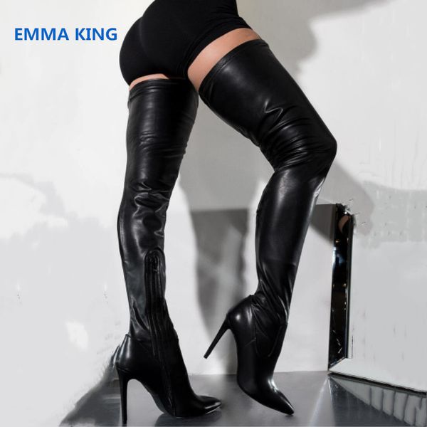 2019 spring black leather women over the knee boots pointed toe stilettos fashion knight boots side zipper high heels shoes
2019 spring black leather women over the knee boots pointed toe stilettos fashion knight boots side zipper high heels shoes